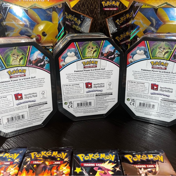 Pokemon Knockout Tins Snorlax etc. - 3 Booster Packs + Holo New Factory Sealed! - Picture 5 of 5